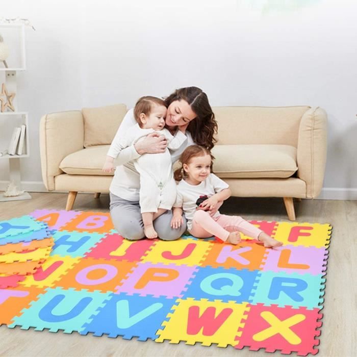 B.LIVEM® Tapis Puzzlz en mousse (alphabet et chiffres) + Matériel EVA Cdiscount Jeux Jouets