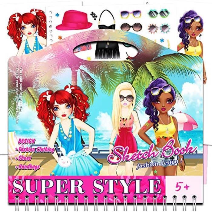 Jeu De Coloriage Mzqtx Livre De Croquis De Mode Super Style 100 Autocollants Et Pochoirs 26 Pages A Colorier Robes Sacs Sacs Art Achat Vente Jeu De Coloriage Dessin Pochoir Cdiscount