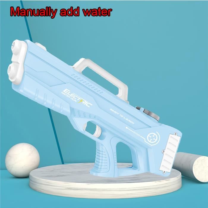 Pistolet à Eau Électrique Gatling Double Baril AXFSHJD Avec Lumière LED Et Sac à Dos - Idéal Pour Adultes Et Enfants