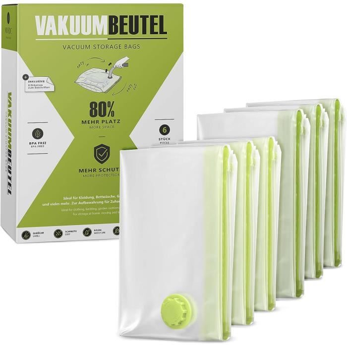 Sac Sous Vide Manteau Lot De 4 Sacs De Rangement Sous Vide, Réutilisables, Avec Sacs Sous Vide 4 Pièces