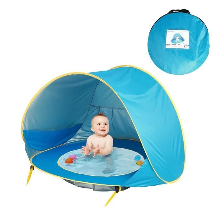 Bleu - Tente de plage étanche pour bébé, Auvent de soleil Pop Up, Protection UV, Abri solaire avec piscine, P