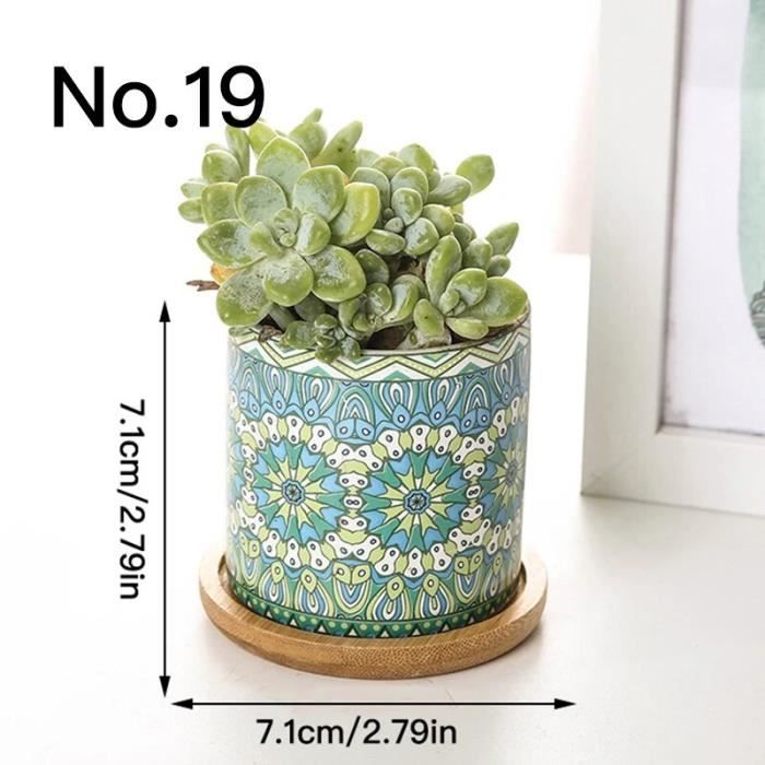 Pot De Fleur Décoratif En Céramique Forme Bouddha - Pour Succulentes, Cactus, Petites Plantes, Décoration Intérieur (9x6x9,8 Cm)