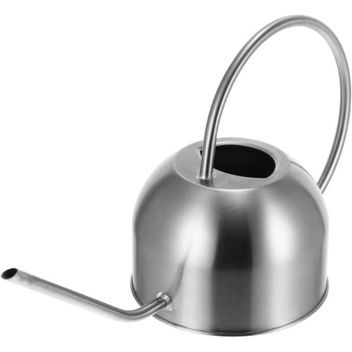 Arrosoir Pour Plantes En Acier Inoxydable 1500 ML - Grand Bec Long, Noir, Intérieur Et Extérieur