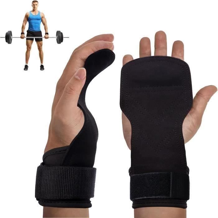 Dokeno Sangles De Tirage En Cuir – Rembourrage Néoprène, Réglables, 5 Mm – Pour Musculation, Traction, Force Athlétique
