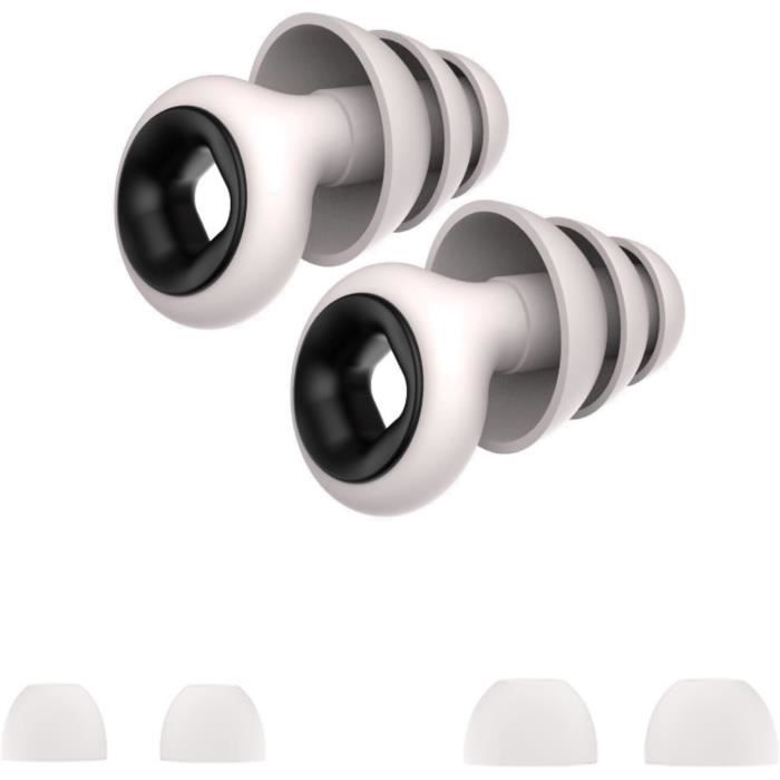 2 Paires De Bouchons D’oreille étanches Pour Nageur – Aussi Pour Dormir – Couleur Assortie