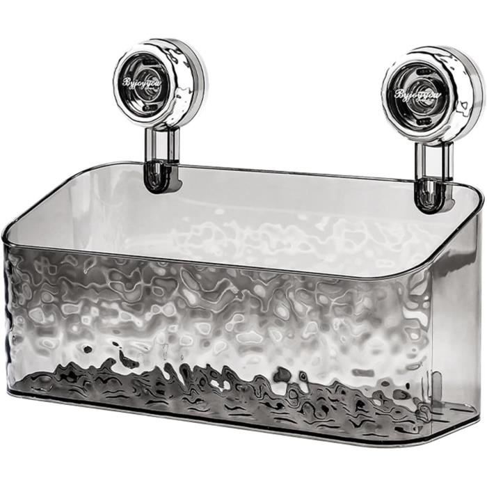 Étagère de Salle de Bain - Ventouse - Gris - Imperméable - Facile à Installer
