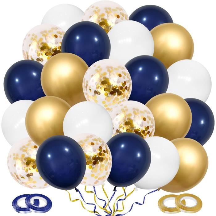 Ballons Latex 12 Pouces Vert Et Jaune - Lot De 60 Avec Confettis, Rubans - Pour Anniversaire, Fête, Mariage, Décoration Hélium