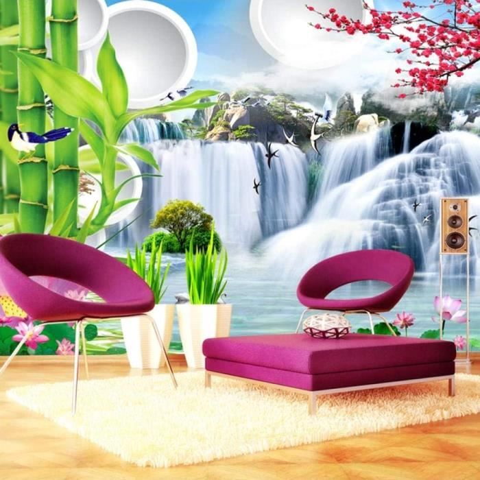 Murales Amovible Peinture MuralePapier peint mural 3D Stone River, 366