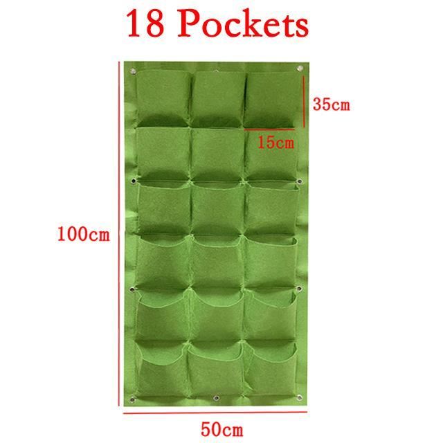36 Poches Sac de Culture de Plante Jardinière Suspendue Verticale Mural