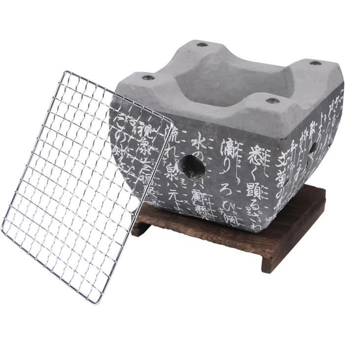 Barbecue De Table Japonais En Céramique - Gril à Charbon De Bois, Portable, Pour Jardin, Camping, Pique-nique - 7
