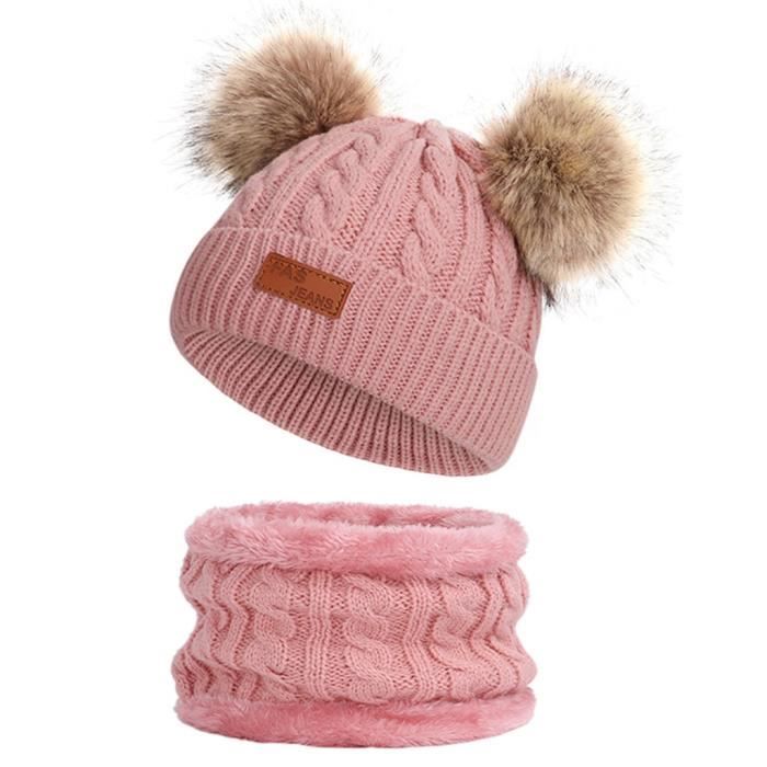 Enfant En Bas Age Enfants Bebe Garcon Fille Bonnet Pompon Hiver Chaud Tricot Crochet Bonnet Bonnet Echarpe Appshopee 2623 Llyyll Cdiscount Pret A Porter