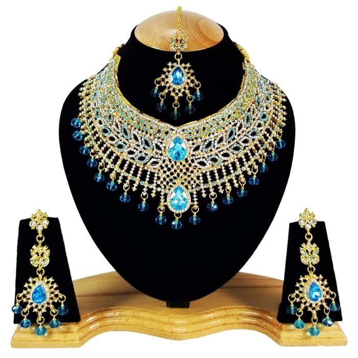 Collier Indien Boland – Perles Multicolores – Accessoire Déguisement Carnaval – Bijou Fantaisie Femme/Homme