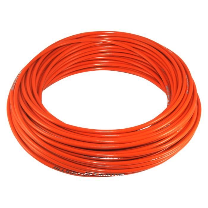 Gaine De Dérailleur Téflon (PTFE) Pour Vélo - 4 Mm X 1 Mètre - Orange - Meilleure Lubrification Et Fluidité