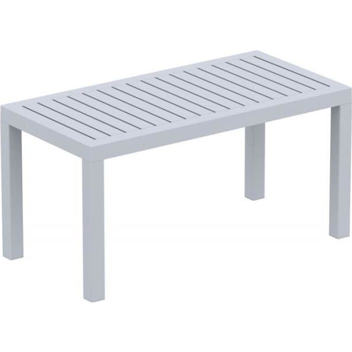 Table De Jardin En Plastique Gris Resistante Aux Intemperies