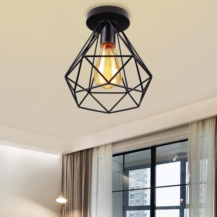 Plafonnier LED Lustre Changeur de couleur Lampe à suspension Métal/Verre 63079