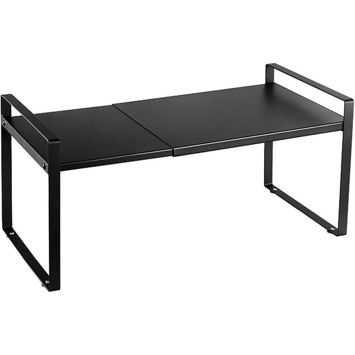 Étagère Micro-ondes Réglable Et Extensible - Gain De Place Et Rangement Optimal Pour La Cuisine (Noir) - 3