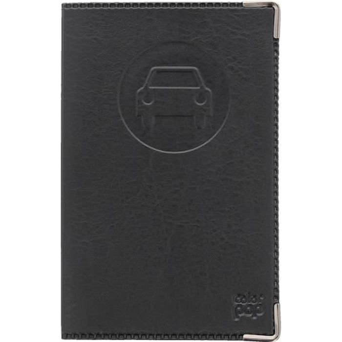 Porte papier voiture noir adapté nouveau permis + étui carte grise +  protège assurance Noir NOIR - Cdiscount Bagagerie - Maroquinerie