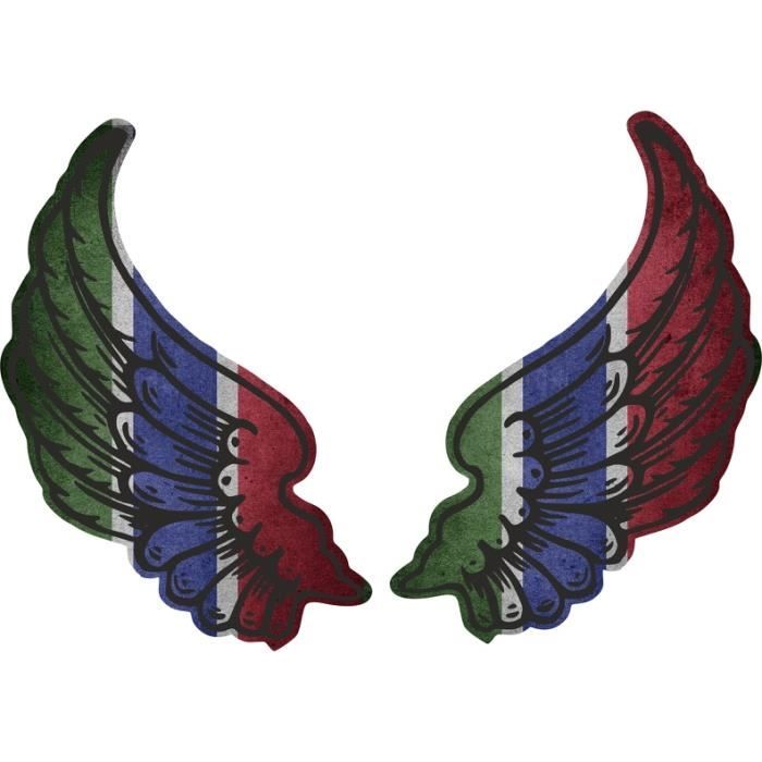 Autocollant Sticker Ailes Motard Drapeau Cabo Verde - Vinyle Résistant 10x14 Cm - Décoration Moto - 13