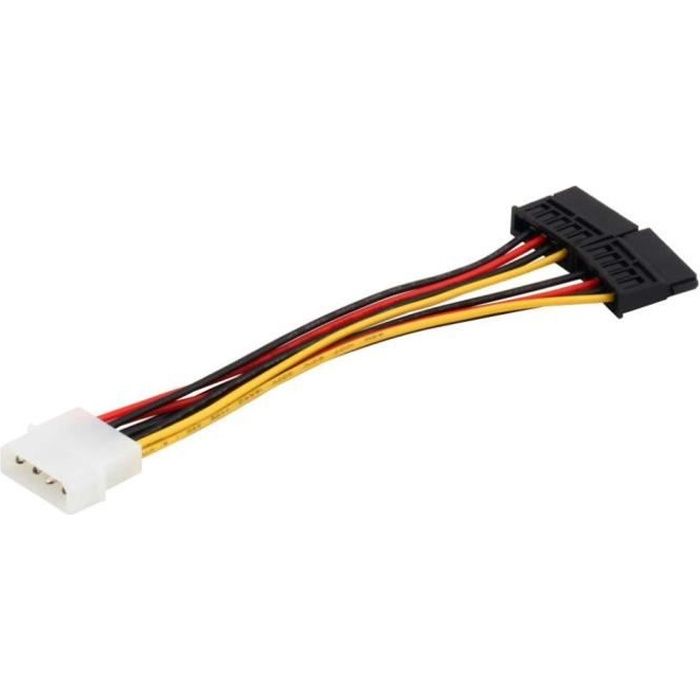 Câble d'alimentation Adaptateur de 4 broches IDE Molex mâle à 15 broches  Serial ATA pour Disque Dur SATA