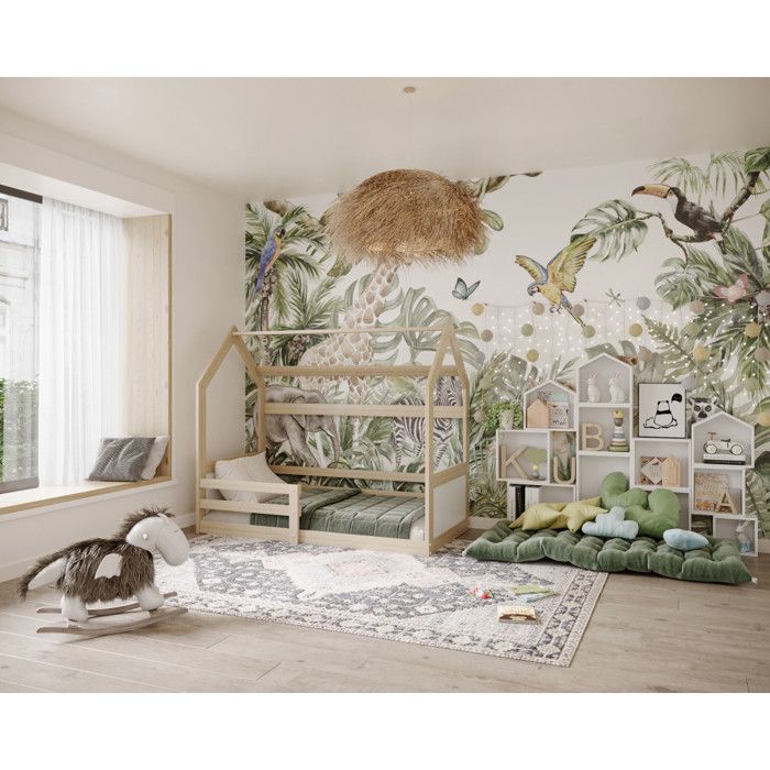Lit Cabane Miki 80x160 Pin-blanc Pin - blanc Lit Cabane Miki 80x160 Pin-blanc Pin - blanc