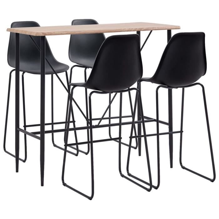 FTVOGUE Table de Bar avec 4 /Étag/ères de Rangement Bureau dordinateur Comptoir de Bar Table Usages Multiples pour Salon Salle /à Manger 115 x 50 x 103 cm