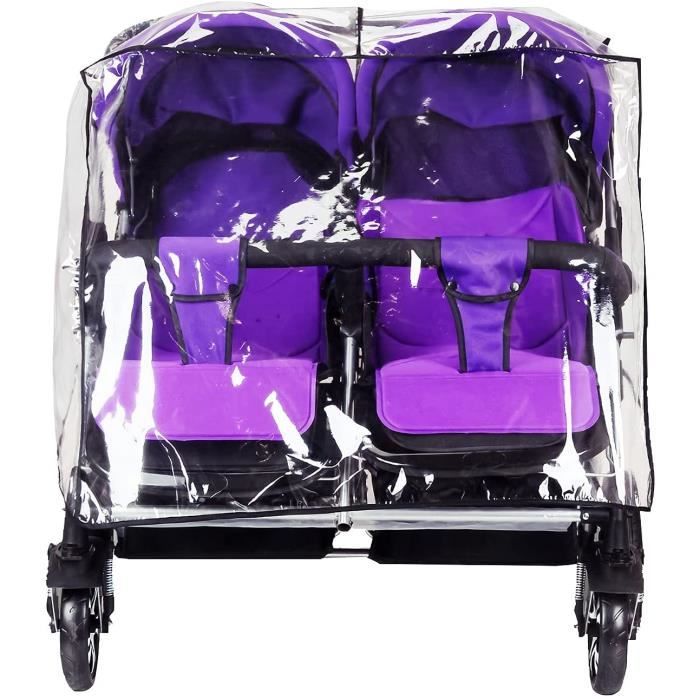 Habillage Pluie Universelle pour Poussette Double Housse de pluie Poussette Jumeaux en EVA Impermeable Landeau Habillagepluie 135 Cdiscount Puericulture Eveil bebe