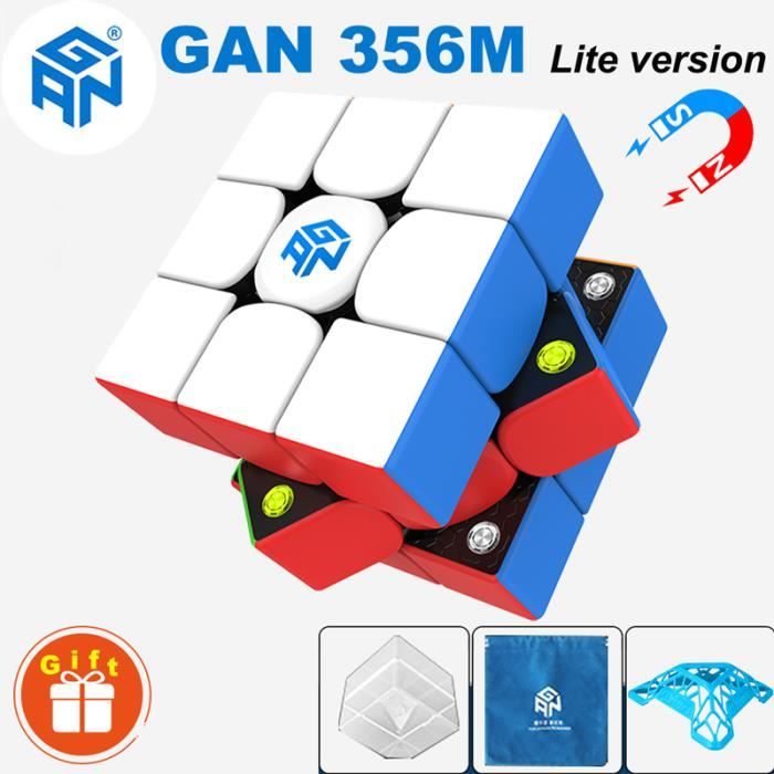 Speed Cube GAN 356RS 3x3 Stickerless - Cube Magique Professionnel - Stable Et Rapide