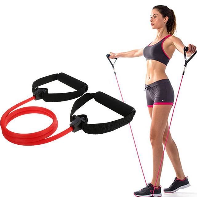 Elastique musculation,Barre d'exercice avec corde de résistance, Kit de  barre de Yoga, de Fitness, de gymnastique - YD02-20LB Red - Cdiscount Sport