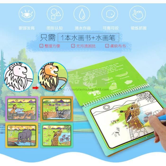 Livre de coloriage a l'eau avec stylo a eau - ferme | activites creatives et manuelles | jouéclub