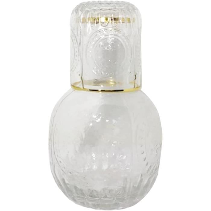 Ensemble Carafe à Eau Et Verre De Chevet En Cristal - Rose - Pichet Et Gobelet Nuit