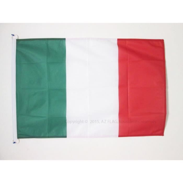 AZ FLAG - Drapeau Italie - 90x60 Cm - Drapeau Italien 100% Polyester Avec Fourreau Et Cordelette - Pavillon 50 G