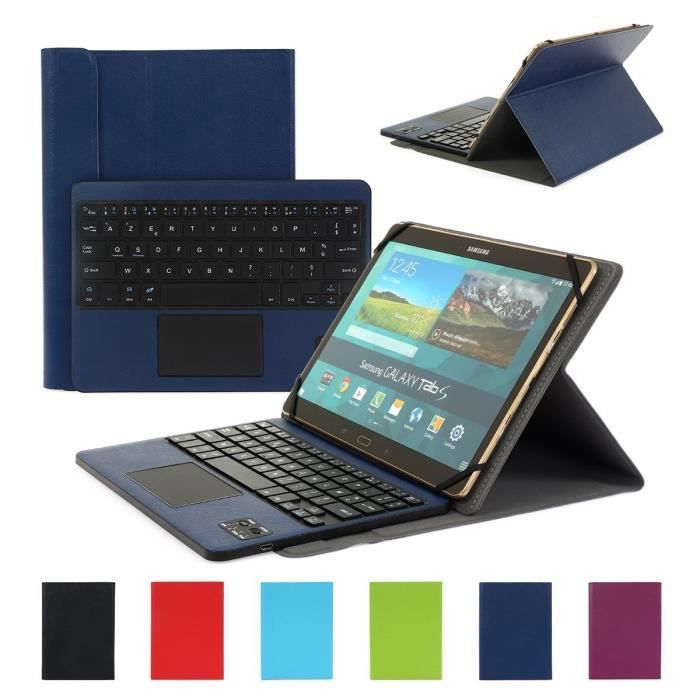 AZERTY ELTD Clavier /Étui pour Samsung Galaxy Tab A 10.1 Pouces 2019 T510//515, Wireless Clavier 7 Couleurs Trois partition r/étro/éclair/é Clavier Housse pour Samsung Galaxy Tab A 10.1 Pouces 2019,BG-N