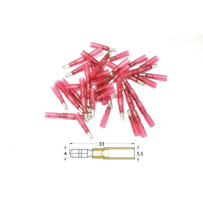 Lot De 25 Raccords Bout à Bout Rétractables Bleus - Pour Câbles 1,5 à 2,5 Mm² - Marque Lumonic