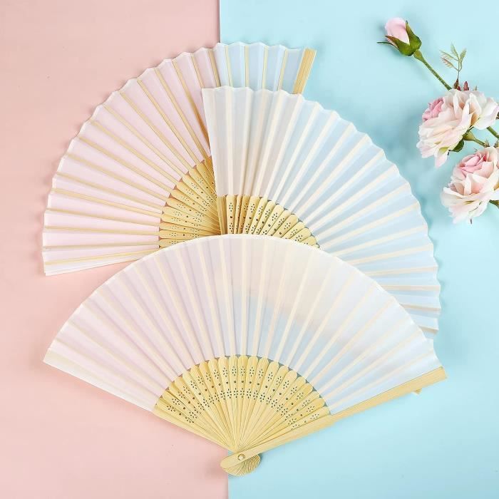 Éventail pliable en papier,2--Éventail de brevPliant en Bois, Décoration de ixde Mariage