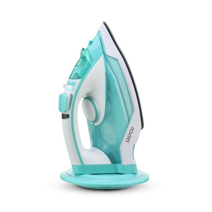 EASYOU Fer à repasser sans fil vapeur 2400W - Céramique - Vert - Simple Move - Easyou