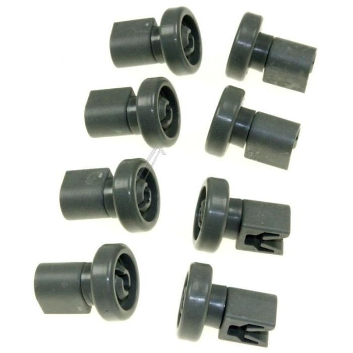 Electrolux Zanussi 50286967000 Lot de 8 roulettes de panier supérieur pour lave vaisselle par Juno Privileg Quelle
