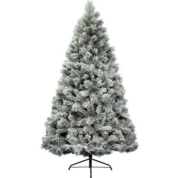 Sapin de Noël Mix Vancouver H180 cm Vert enneigé - Cdiscount Maison