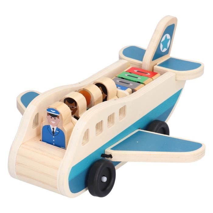 ESTINK jouet d'avion en bois Ensemble de jeu d'avion en bois pour tout ...