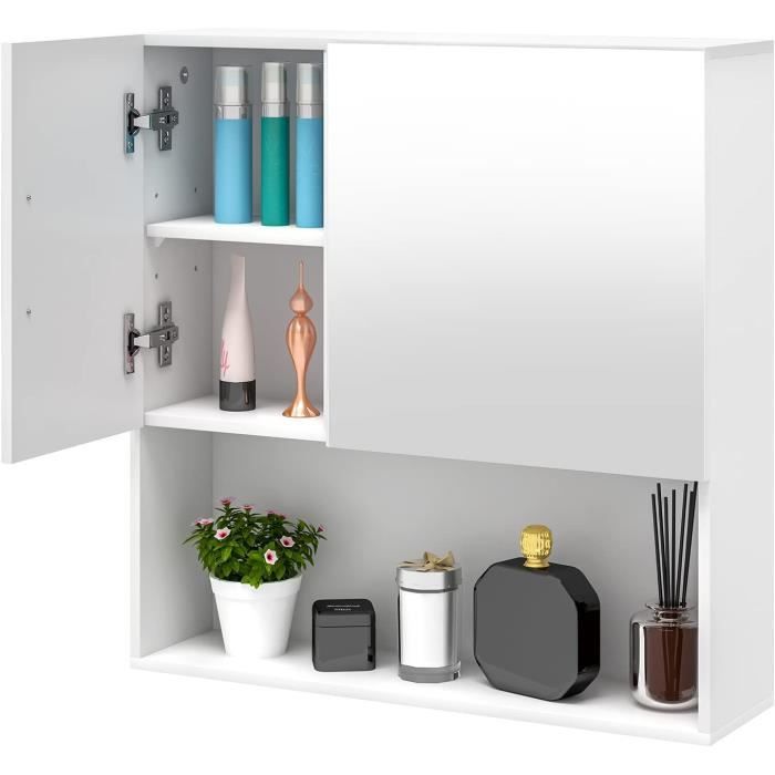 EUGAD Armoire Murale de Salle de Bain avec Miroir, Meuble Salle de Bain