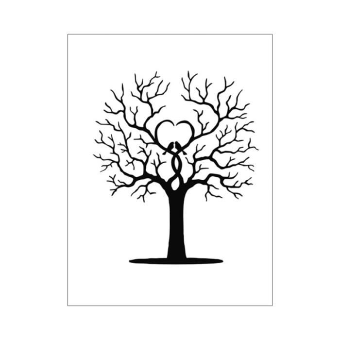 1 Pc Empreintes Digitales Signature Toile Signe In Art Souvenir Arbre Pour Mariage Anniversaire Bebe Douche Smartphone Cdiscount Maison