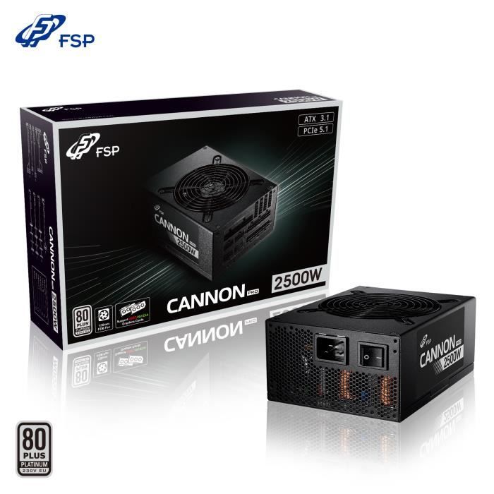 Alimentation - FSP - Cannon Pro - 2500W - 80+ Platinum - Protection contre surcharges