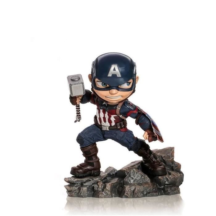 figurine captain america marvel's avengers - iron studios - mini co. deluxe - pvc 15 cm
