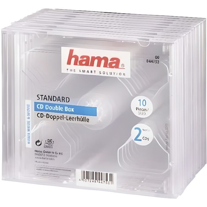Boîtier CD standard double HAMA Lot de 10 Transparent Cdiscount — free download