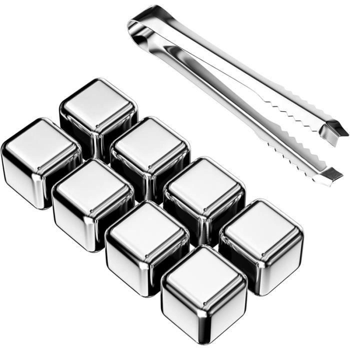 Lot De 24 Glaçons Réutilisables En Acier Inoxydable Avec