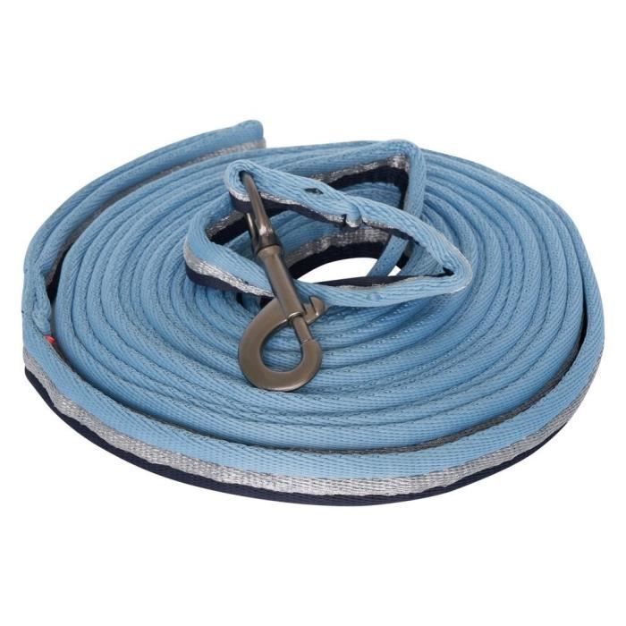 Longe pour longer cheval matelassée douce Imperial Riding - blue-navy-silver - TU