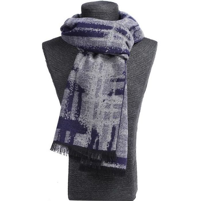 Luxueux foulard Homme en Soie de couleur gris anthracite