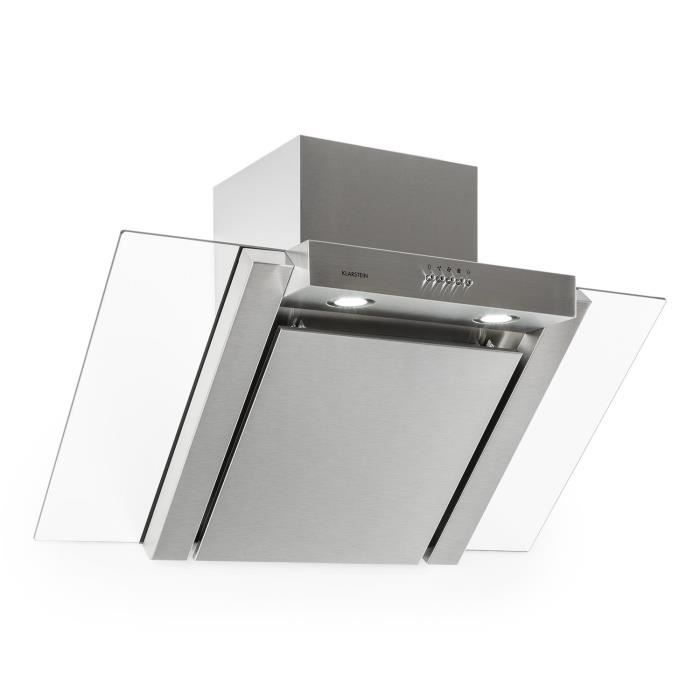 Klarstein Rgl90ws Hotte Aspirante Murale 90cm 3 Niveaux De Puissance Extraction D Air 350m H Visiere En Verre Chassis Acier Achat Vente Hotte Cdiscount