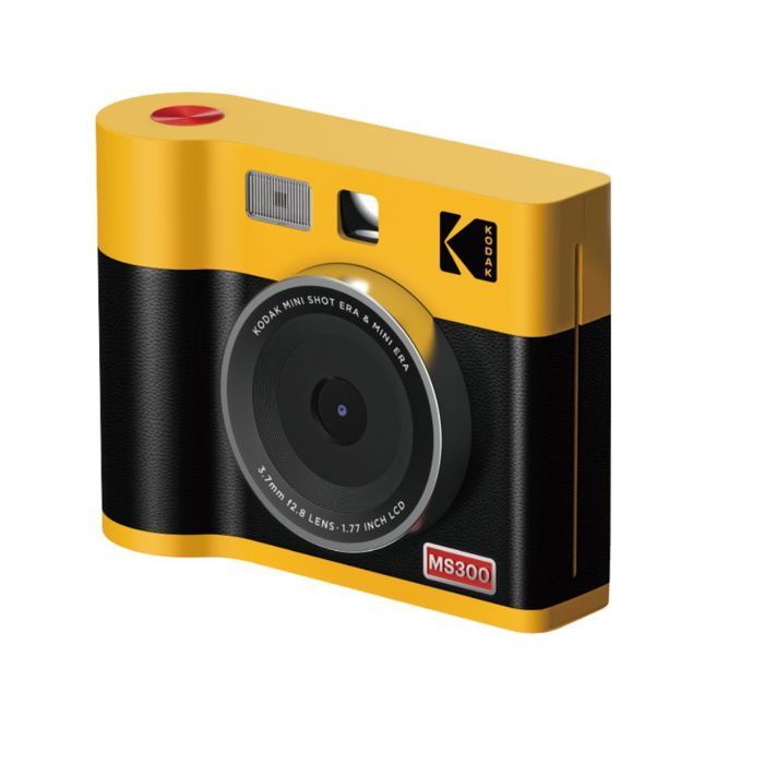 Kodak Mini Shot 3 ERA 4PASS – Appareil Photo Instantané & Imprimante Photo 2-en-1 (3x3) – Bluetooth Résistante à lEau - Jaune