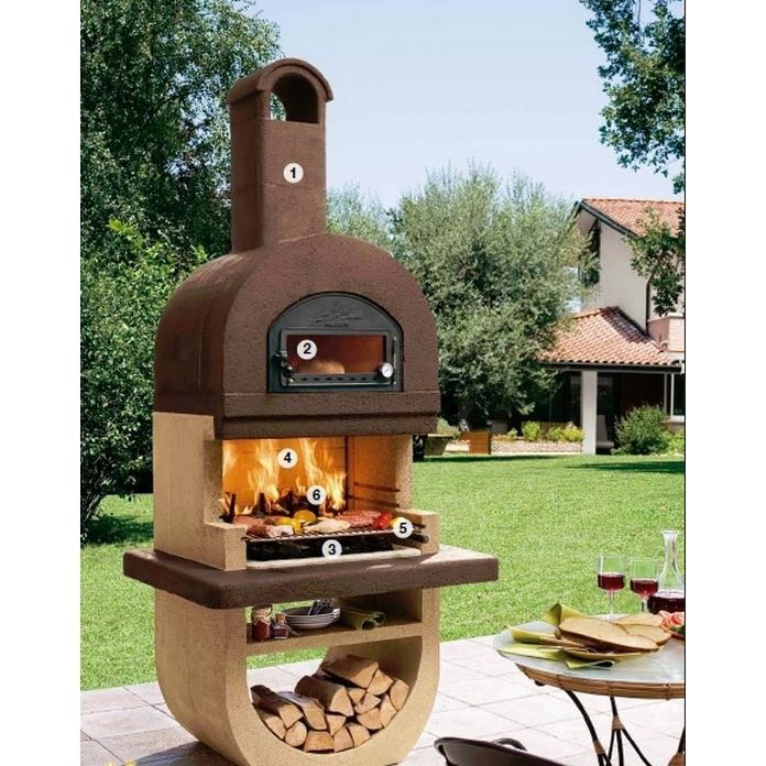 Barbecue Diva En Pierre Avec Four Acier Inox Achat Vente