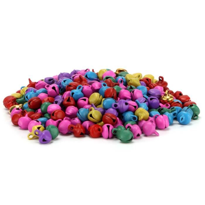 Lot De 100 Clochettes 13 Mm - Couleurs Mélangées, Anti-rouille - Pour Bijoux, Déco, Animaux, Artisanat